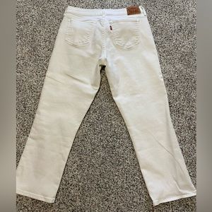 Levi’s white cropped jeans size 28